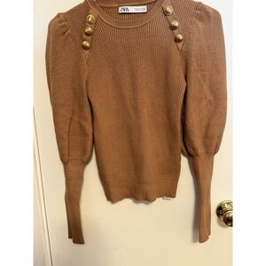 Zara gold button sweater